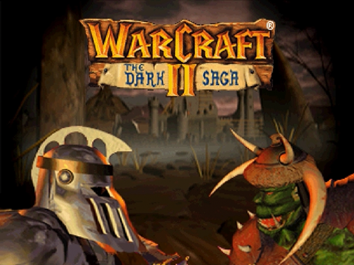 Warcraft II: The Dark Saga title screen for Sega Saturn
